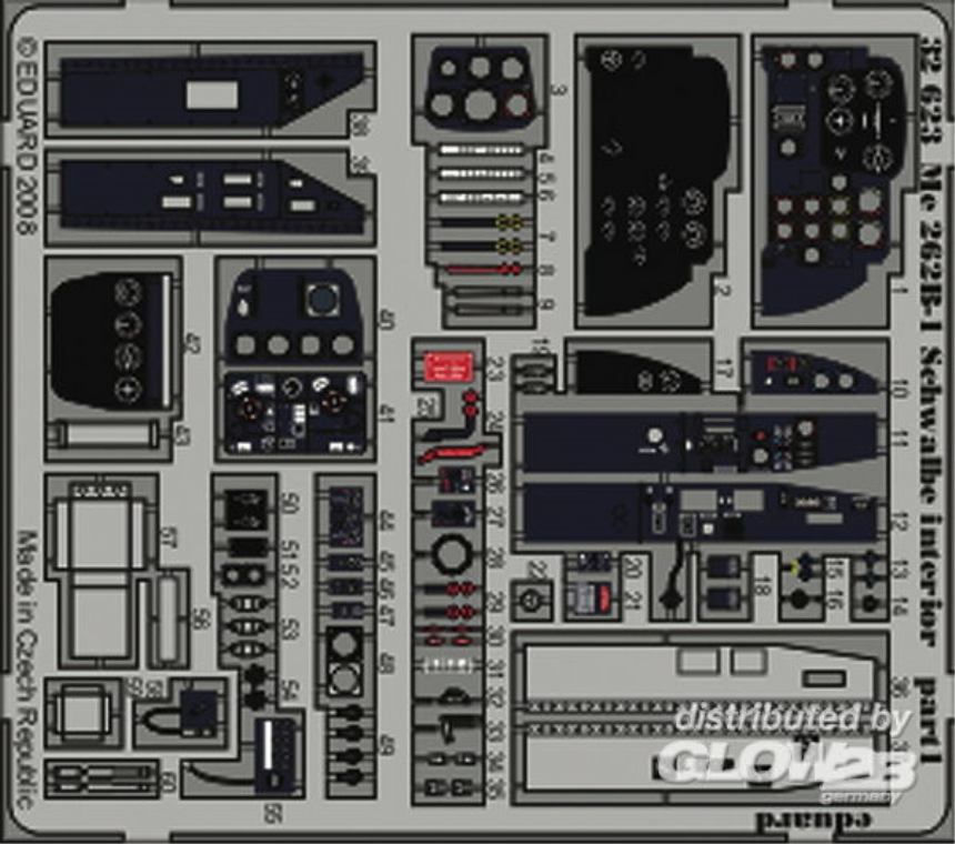 1/32Me 262B-1 Schwalbe interior f&amp;#252;r Trumpeter Bausatz