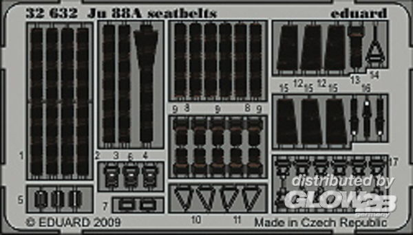 1/32Ju 88A seatbelts F&amp;#252;r Revell Bausatz