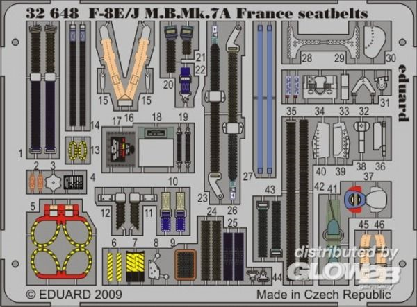 1/32F-8E/JM.B.Mk.7A France seatbelts (TRU)