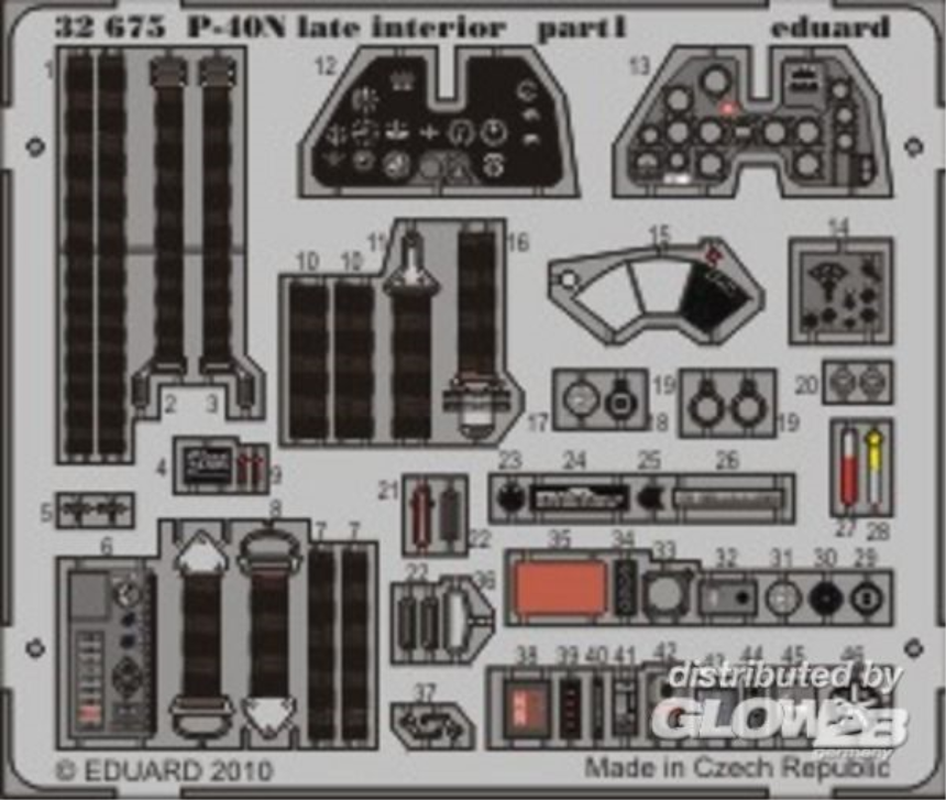 1/32 P-40N late interior S.A. for Hasegawa