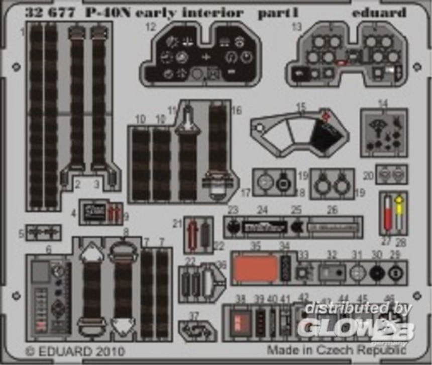 1/32 P-40N early interior S.A. for Hasegawa