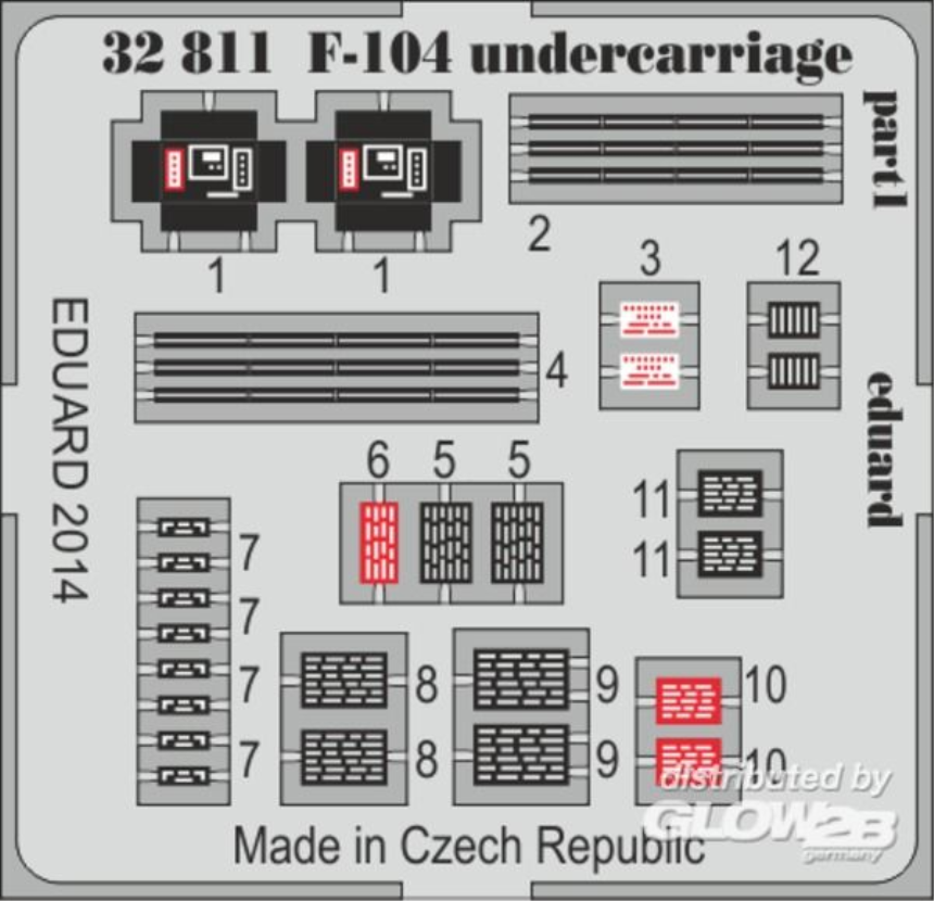 1/32 F-104 undercarriage for Italeri