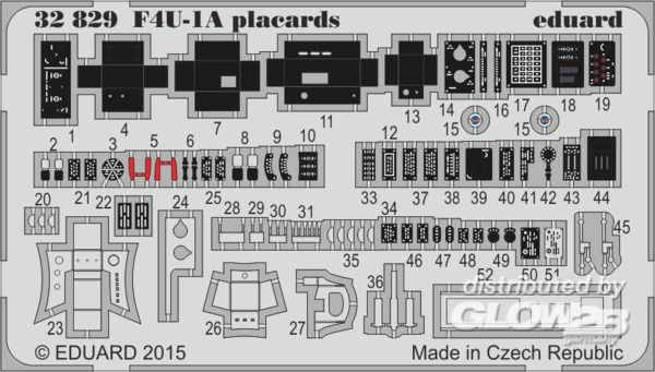 1/32F4U-1A placards for Tamiya