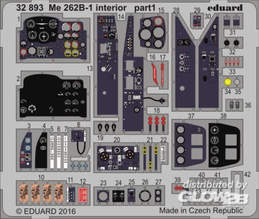 1/32Me 262B-1 interior for Revell