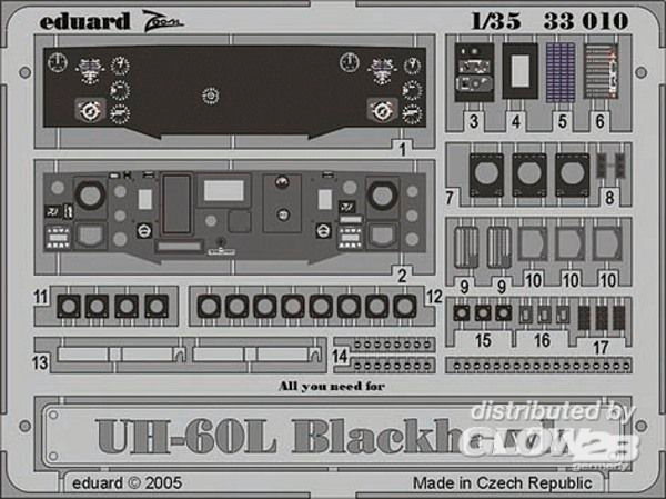 1/35UH-60L Black Hawk  dashboard F&amp;#252;r Academy Bausatz.