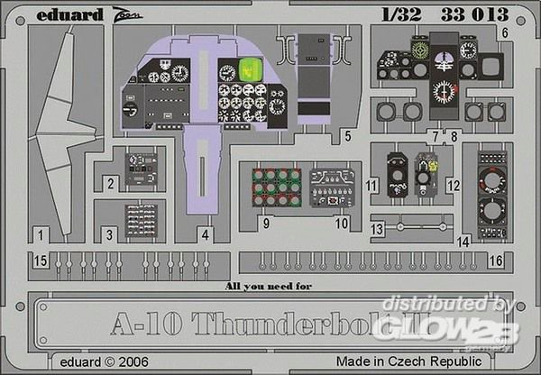 1/32A-10 Thunderbolt II dashboard f&amp;#252;r Trumpeter-Bausatz