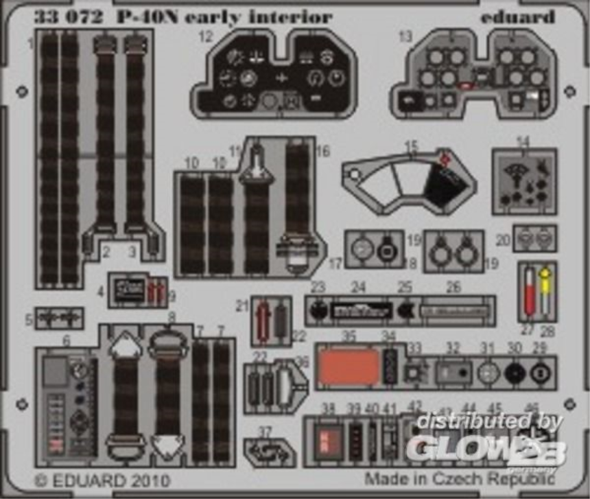 1/32 P-40N early interior S.A. for Hasegawa