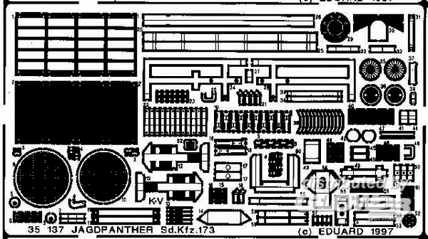 1/35Jagdpanther Sd.Kfz 173 Detailbausatz Au&amp;#223;en