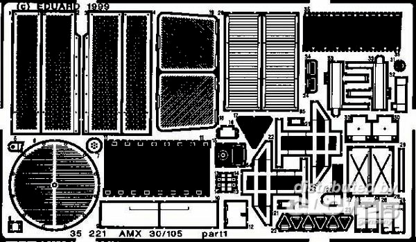 1/35AMX 30/105 Detailbausatz Au&#223;en