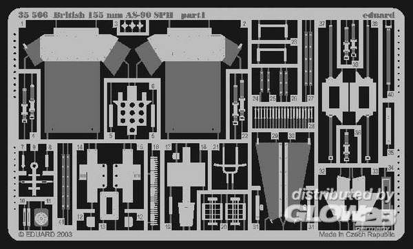 1/35Britische 155 mm AS-90 Selbstfahrlafette Foto&amp;#228;tzsatz