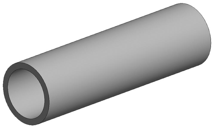 White polystyrene round tube, diameter 12.70 mm -