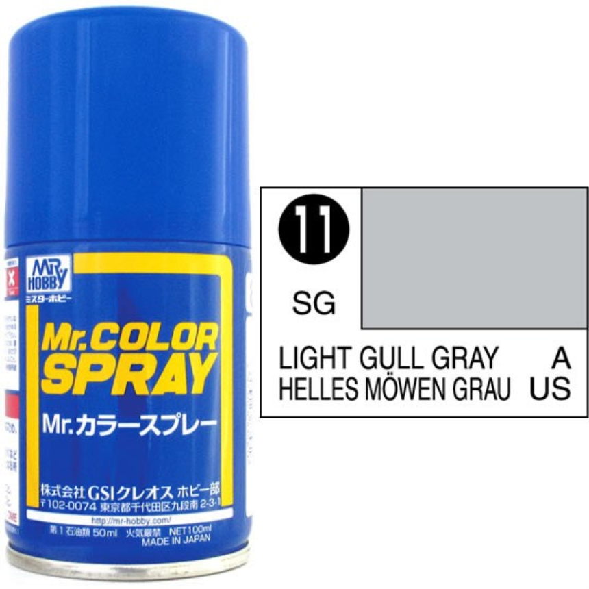 Mr. Color Spray Light Gull Gray M&amp;#246;wengrau Seidengl