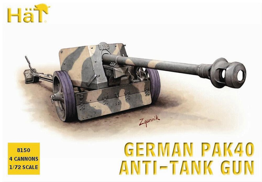 1/72 German Pak 40, 75 mm ATG Anti-Tank