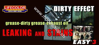Grease. dirty Exhaust Oil Set