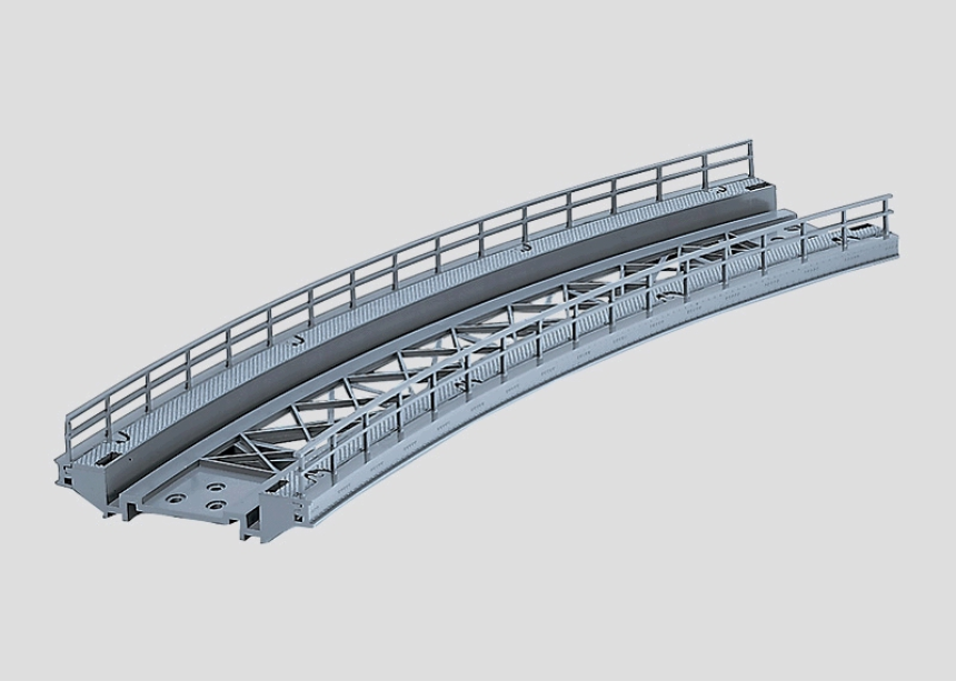 H0 Rampenst&#252;ck geb. r 424.6 mm