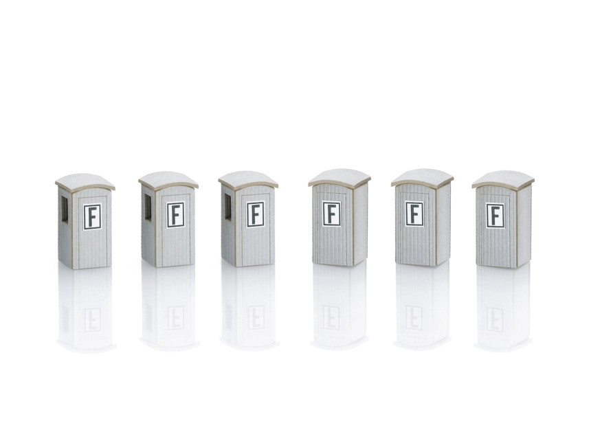 Kit of six telephone booths