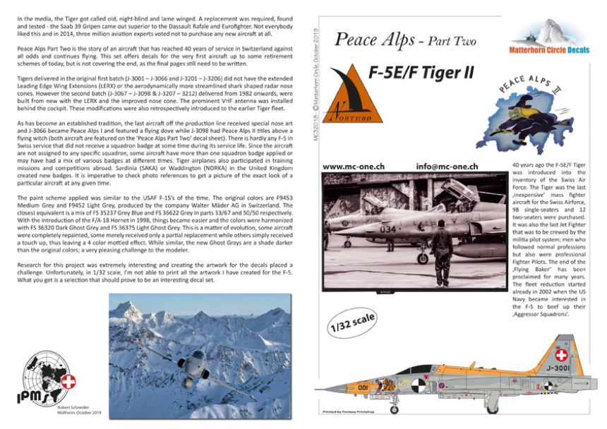 1/32 F5E/F Tiger II  Peace Alps II