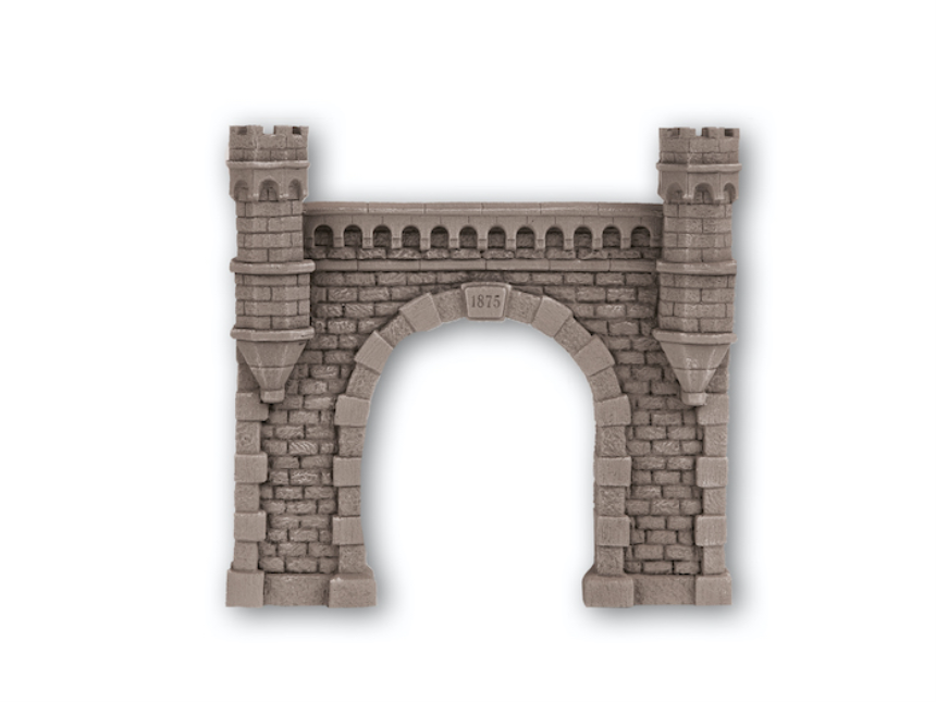 H0 Tunnel-Portal, 1-gleisig, 16 x 15,2 cm
