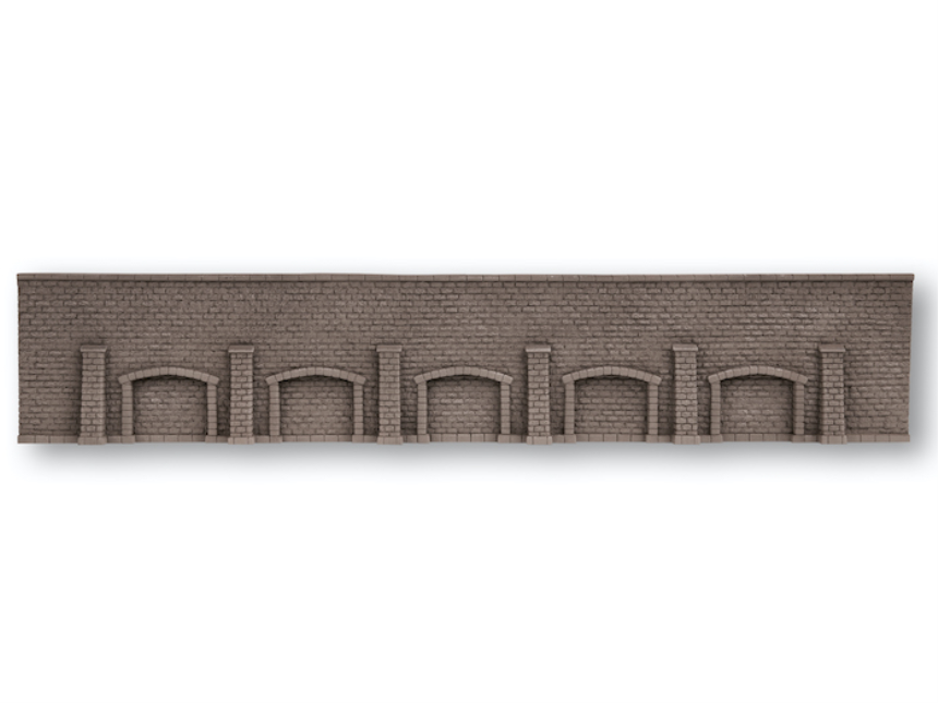 0,H0 Arkadenmauer, extra lang, 66 x 12,5 cm