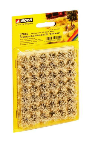 0,H0,N Mini-Set XL Grasb&amp;#252;schel bl&amp;#252;hend wei&amp;#223; veredelt, 42 St&amp;#252;ck, 9 mm