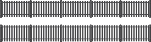 GWR Station Fencing, black (straight only)