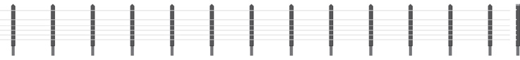 GWR Lineside Fencing, (36 posts with wire)