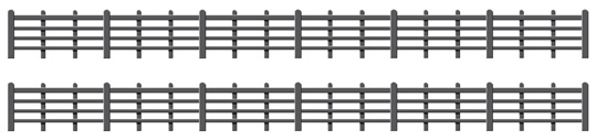 Lineside Fencing, black (4 bar)