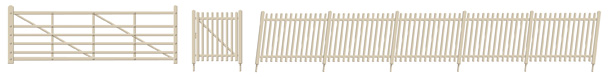 SR Precast Concrete Pale Fencing (gates &amp; ramps)