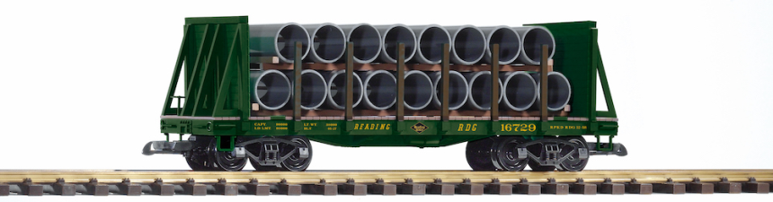 G RDG 4-aschigerRungenwagen G mit Ladung