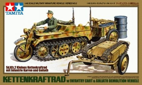 1/48 Kettenkraftrad w/Cart&amp;amp;Goliath