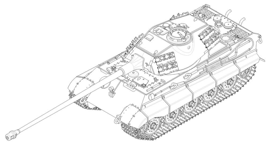 1/72 K&amp;#246;nigstiger mit 105mm kW