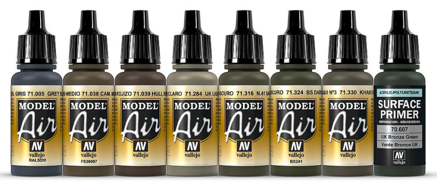 Farb-Set, Britische Farben, E