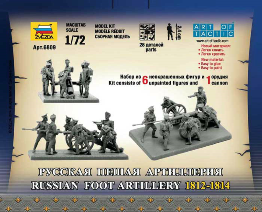 1/72 Russian foot artillery 1812 - 1814