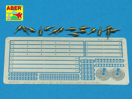 1/35 Power line wall mount with street light