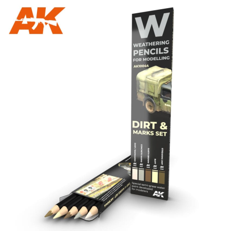 WATERCOLOR PENCIL SET SPLASHES, DIRT AND STAINS