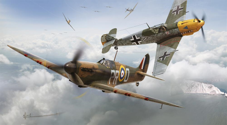 1/72 Spitfire MkIa &amp; ME Bf109E-4 Dogfight