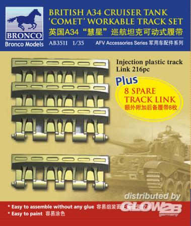 1/35A34 Comet Workable Truck Link Set