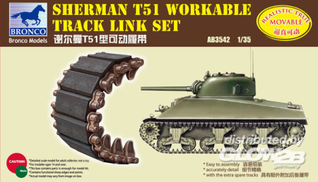 1/35Sherman T51 Workable Track Link Set