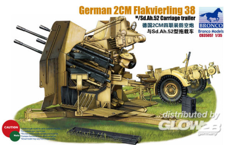 1/35German 2cm Flakvierling 38 w/trailer