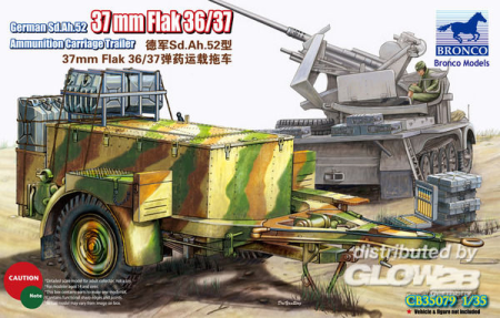 1/35German Sd.Ah.52 37mm Flak Ammunition Carriage Trailer