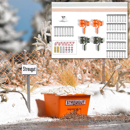 H0 Set Winter an der Stra&#223;e H0