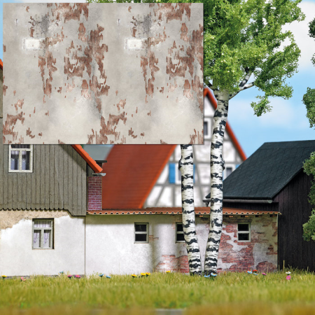 H0 Dekoplatte Ziegelwand H0