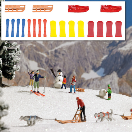 H0 M-Set:Schlitten/Ski H0