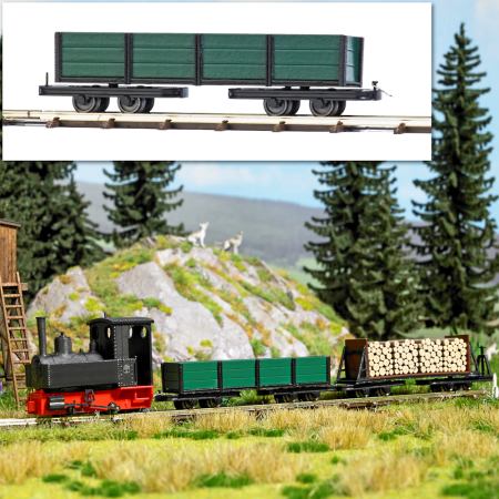 H0 Flachwagen mit Bordwand H0