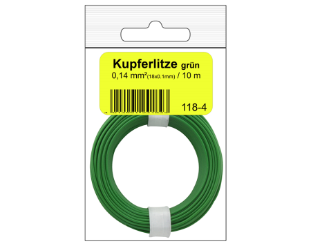 Kupferlitze  0.14mm / 10m Grün