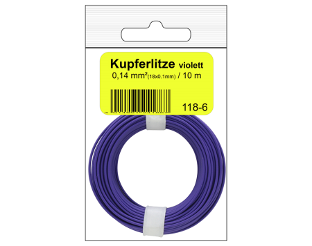 Kupferlitze  0.14mm / 10m Violett