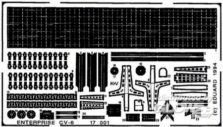 1/700Flugzeugträger USS Enterprise CV6 für Tamiya Bausatz 77514