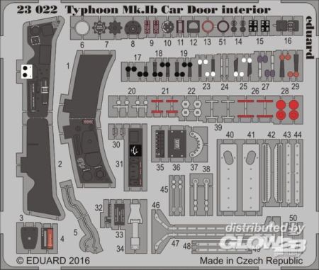 1/24Typhoon Mk.Ib Car Door interior f.Airfix