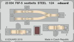 1/24F6F-5 seatbelts STEEL for Airfix