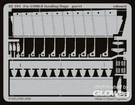 1/32Fw-190D-9 Landing Flaps für Hasegawa Bausatz